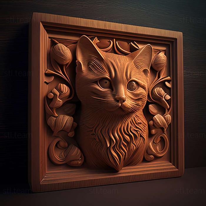 3D модель Менуэт кот (STL)